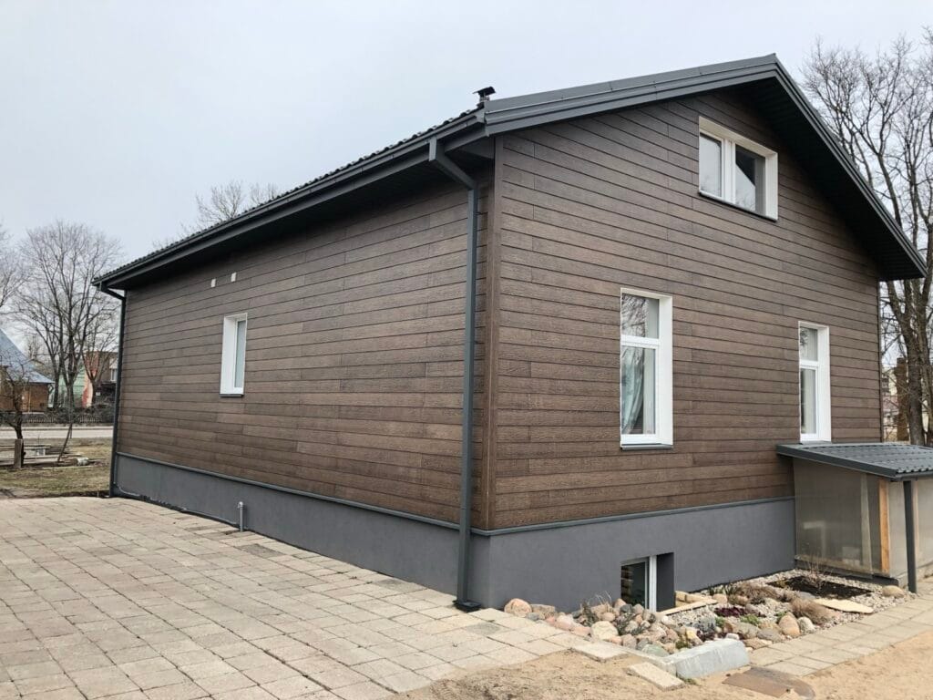 Shera Plank fibrocementinių dailylenčių fasadas, kaina